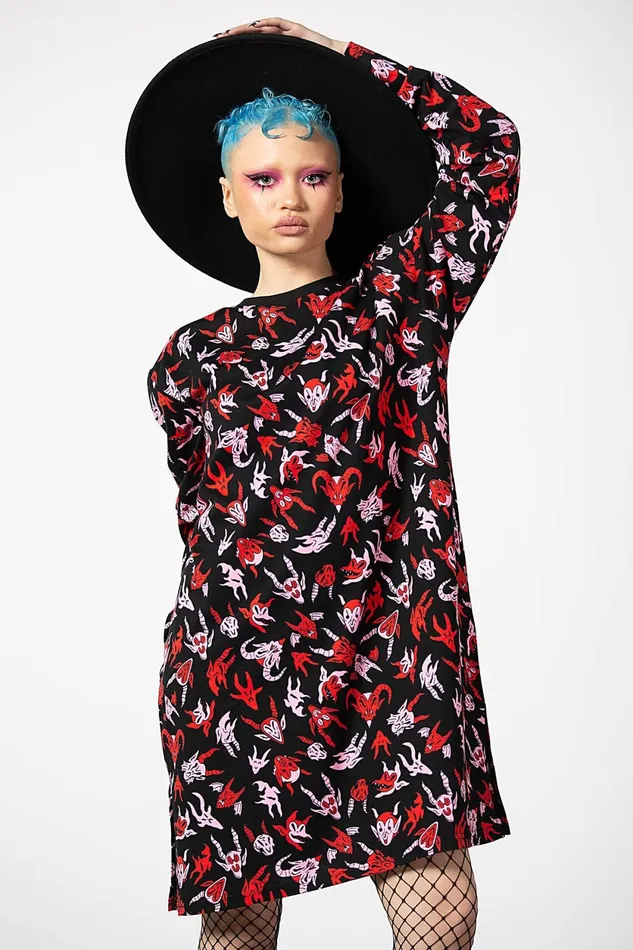 Women Long Sleeves Killstar Demoniac Long Sleeve Top