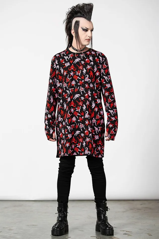 Women Long Sleeves Killstar Demoniac Long Sleeve Top