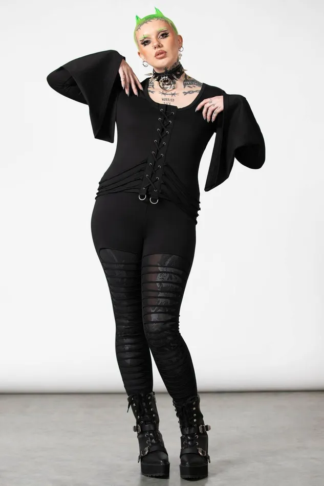 Women Long Sleeves Killstar Faith Long Sleeve Top