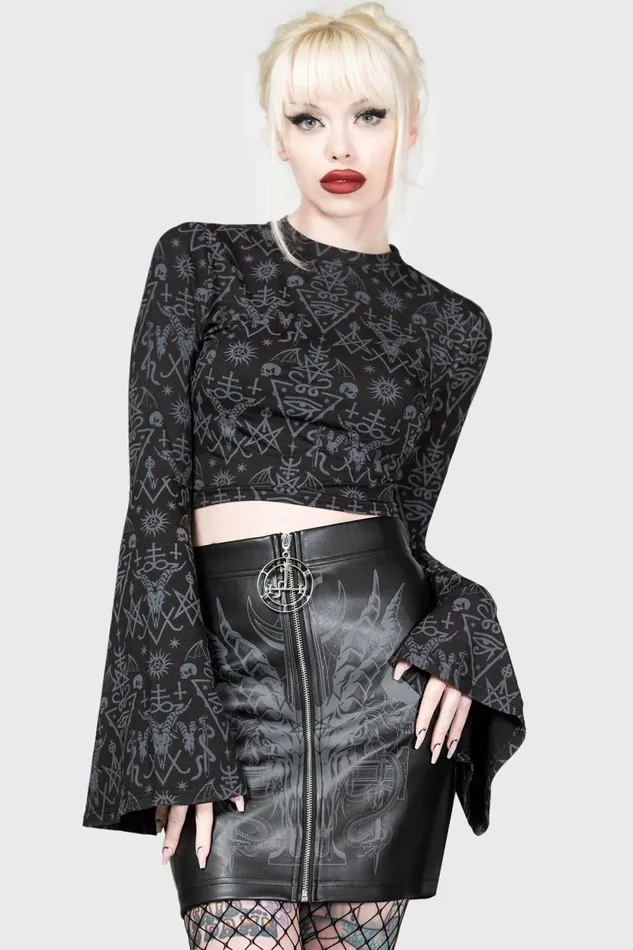 Women Long Sleeves Killstar Nightmagick Top