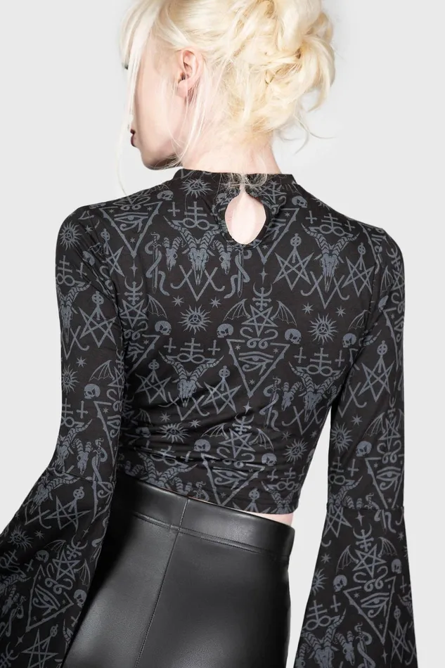Women Long Sleeves Killstar Nightmagick Top