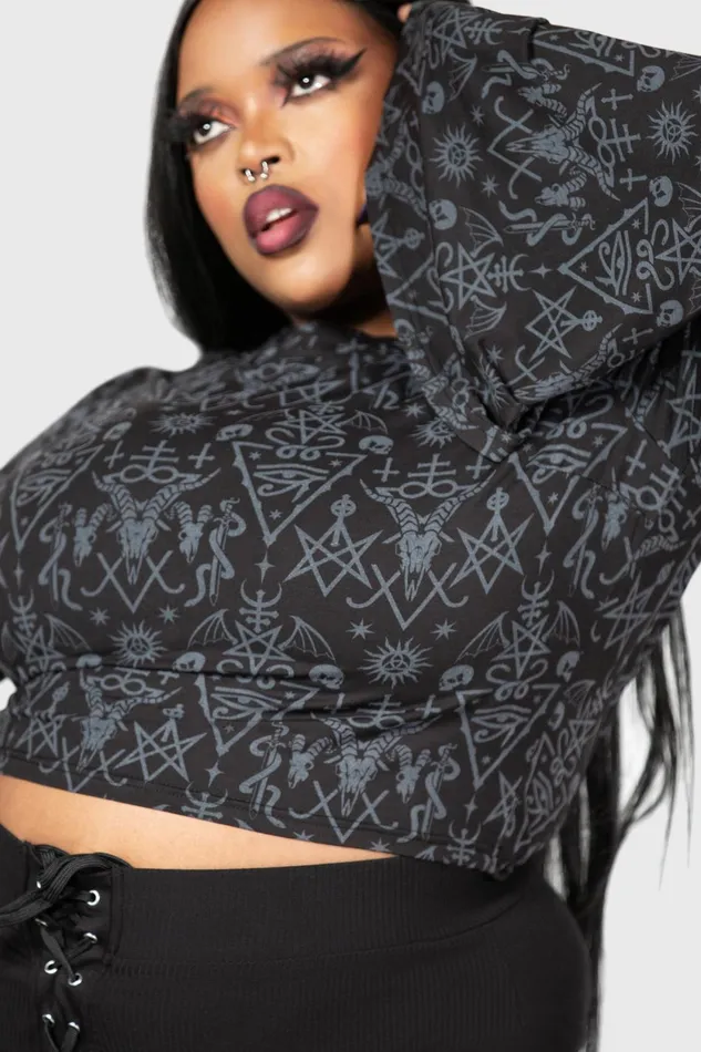 Women Long Sleeves Killstar Nightmagick Top