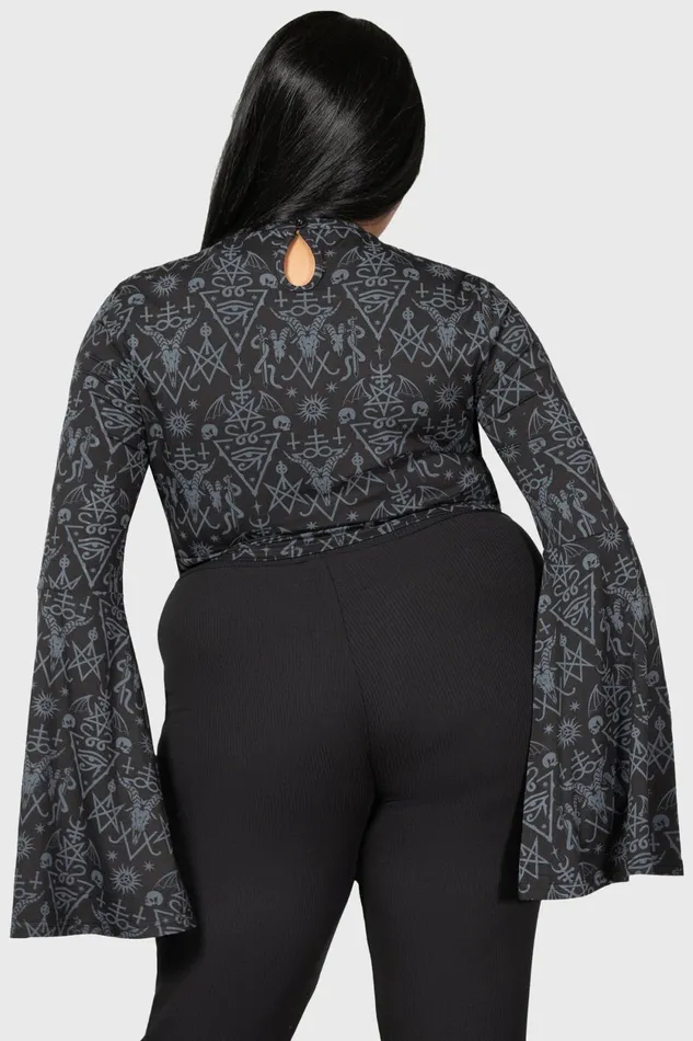 Women Long Sleeves Killstar Nightmagick Top