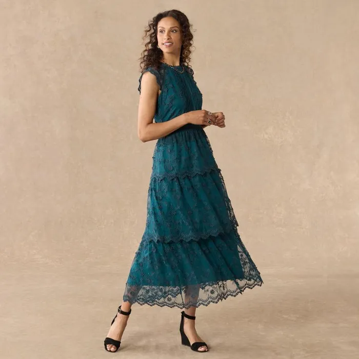 Women Loren Lace Dress Emerald Sundance Catalog Dresses and Jumpsuits Women Loren Lace Dress Emerald Sundance Catalog Dresses and Jumpsuits