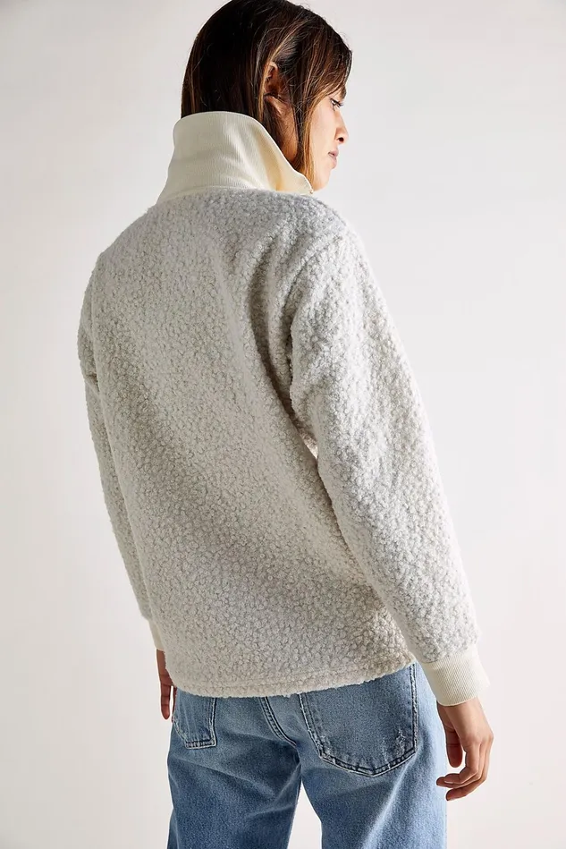 Women Loungewear Free People Curly Half Zip Pullover Cream