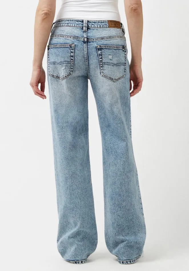 Women Low and Loose Gwen Sanded Jeans Indigo Buffalo David Bitton Wide and Balloon Leg
