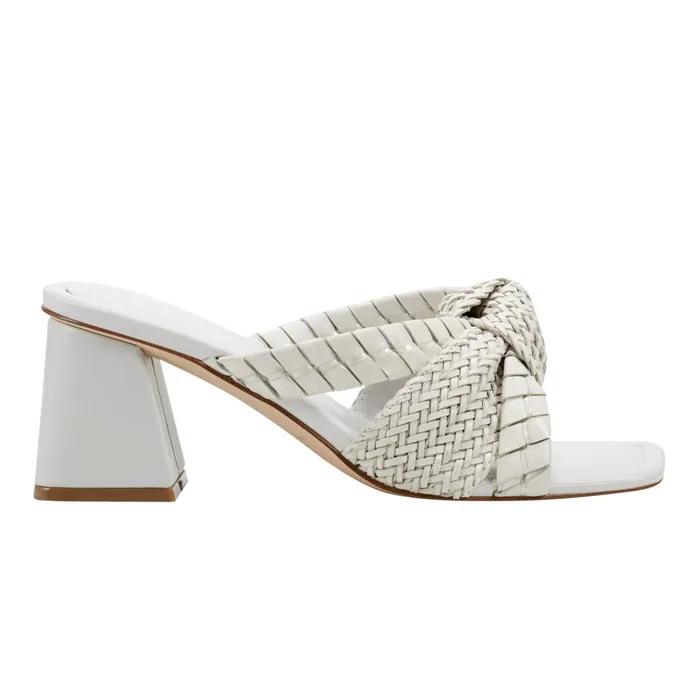 Women Macki Block Heel Sandal Chic Cream Marc Fisher Sandals