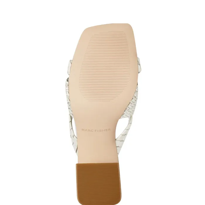 Women Macki Block Heel Sandal Chic Cream Marc Fisher Sandals