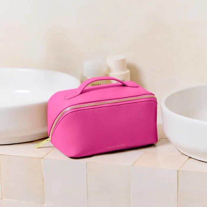 Women Makeup and Wash Bags Katie Loxton Personalised Makeup And Wash Bag In Magenta Women Makeup and Wash Bags Katie Loxton Personalised Makeup And Wash Bag In Magenta
