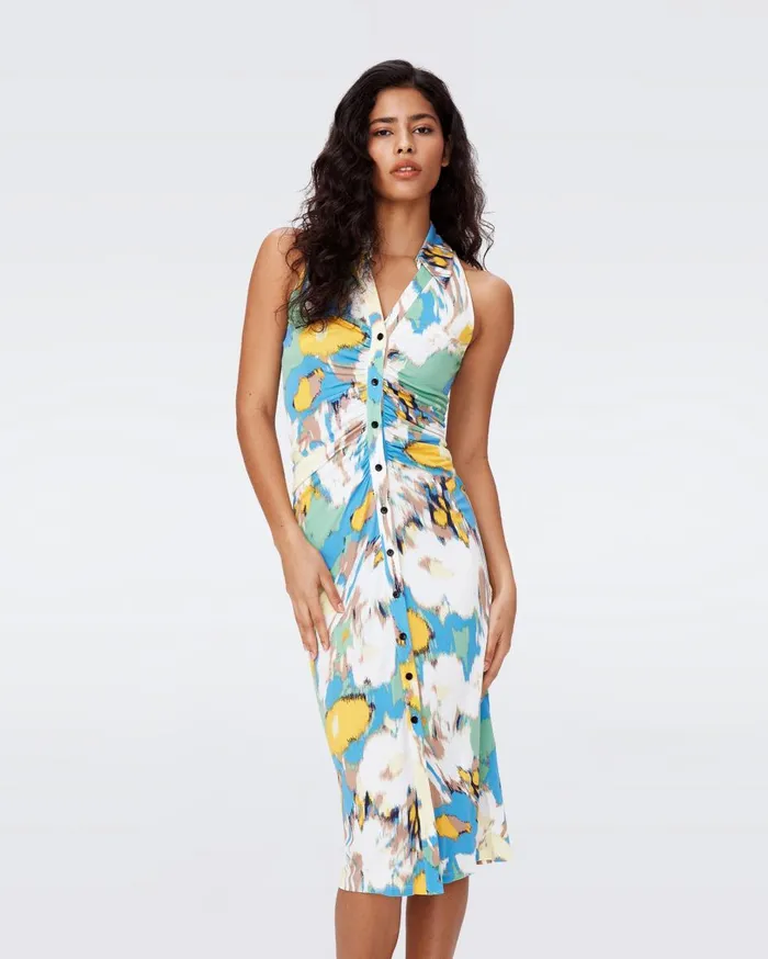 Women Maren Dress Huge Day Dream Floral Blue DVF Dresses