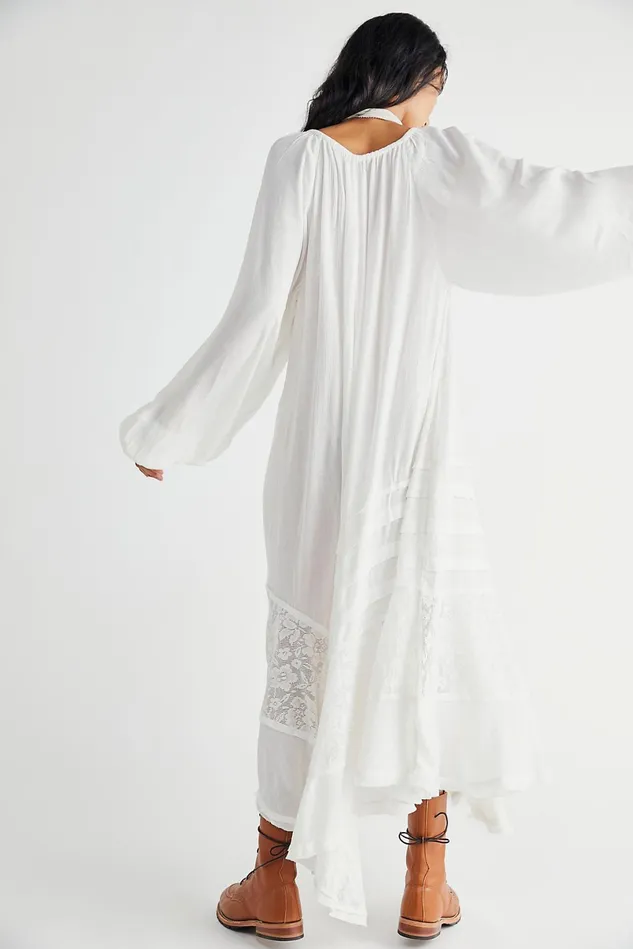 Women Maxi Dresses Free People Ocean Side Maxi Dress Ivory