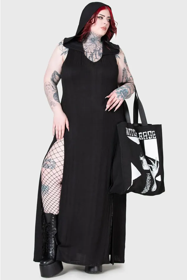 Women Maxi Killstar Hexin Hooded Dress
