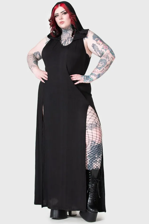 Women Maxi Killstar Hexin Hooded Dress