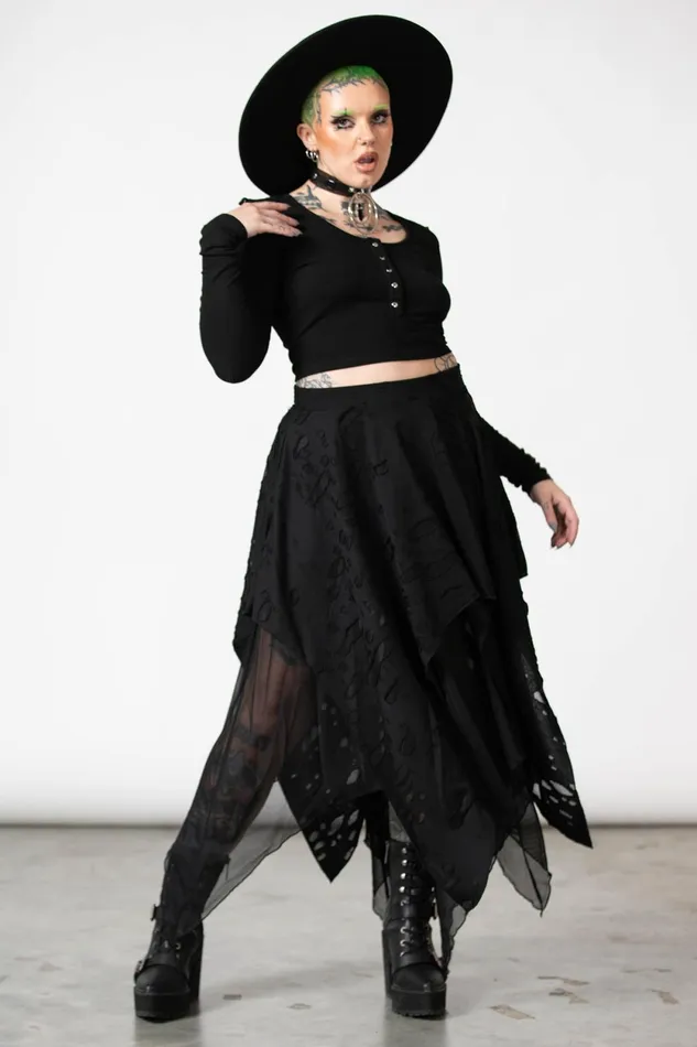 Women Maxi Skirts Killstar Death Valley Skirt