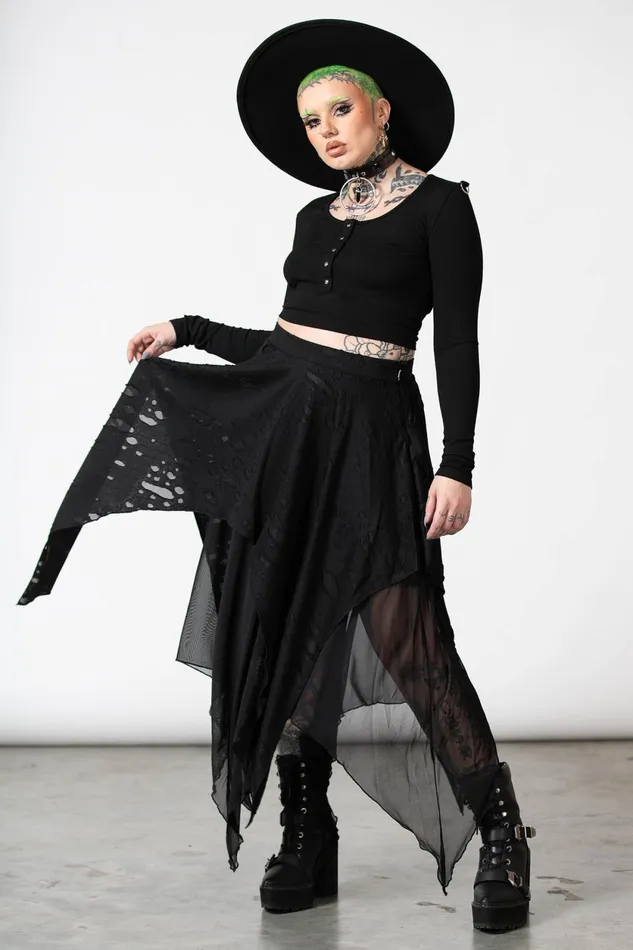 Women Maxi Skirts Killstar Death Valley Skirt