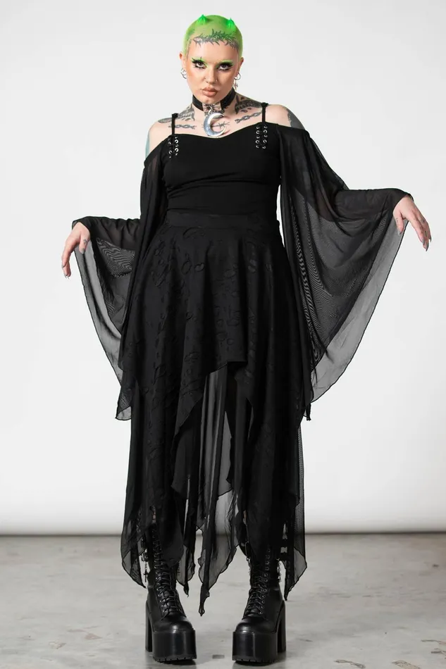 Women Maxi Skirts Killstar Death Valley Skirt