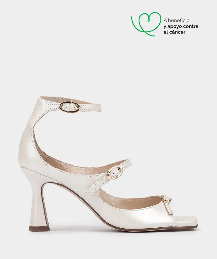 Women Mayfair White 8211 Heeled Sandals Pedro Miralles