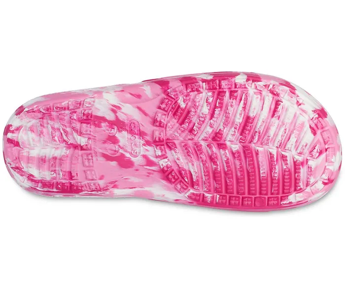WomenMen Classic Crocs Marbled Slide Candy Pink Pink Lemonade Crocs Sandals