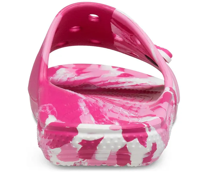 WomenMen Classic Crocs Marbled Slide Candy Pink Pink Lemonade Crocs Sandals