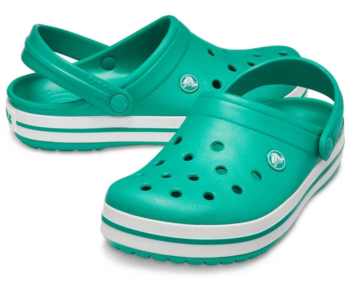 WomenMen Crocband Clog Deep Green White Crocs Clogs