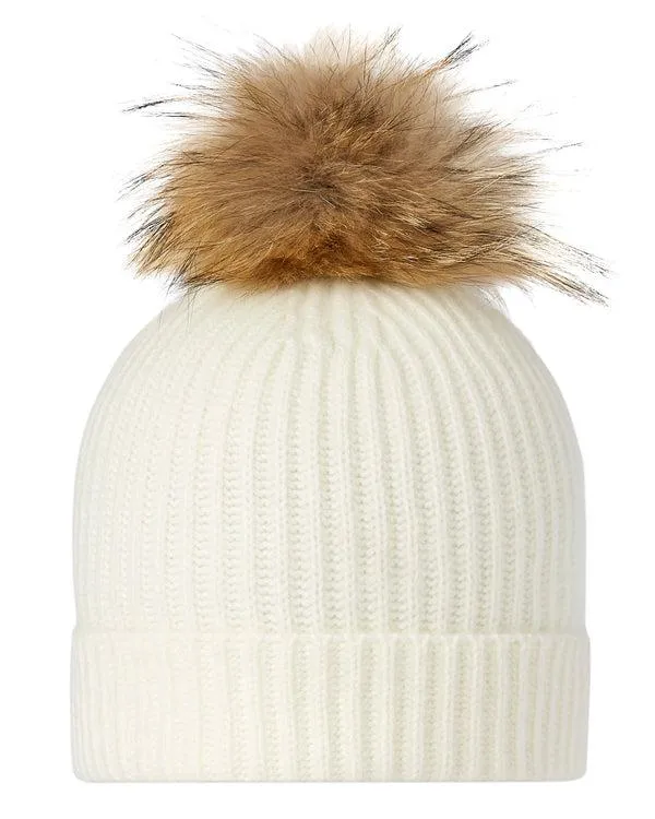 WomenMen Unisex Ribbed Cashmere Hat With Detachable PomIn New Ivory White New Ivory White NPeal Hats WomenMen Unisex Ribbed Cashmere Hat With Detachable PomIn New Ivory White New Ivory White NPeal Hats