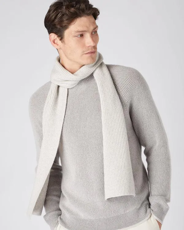 WomenMen Unisex Ribbed Cashmere ScarfIn Pebble Grey Pebble Grey NPeal Cashmere Scarves