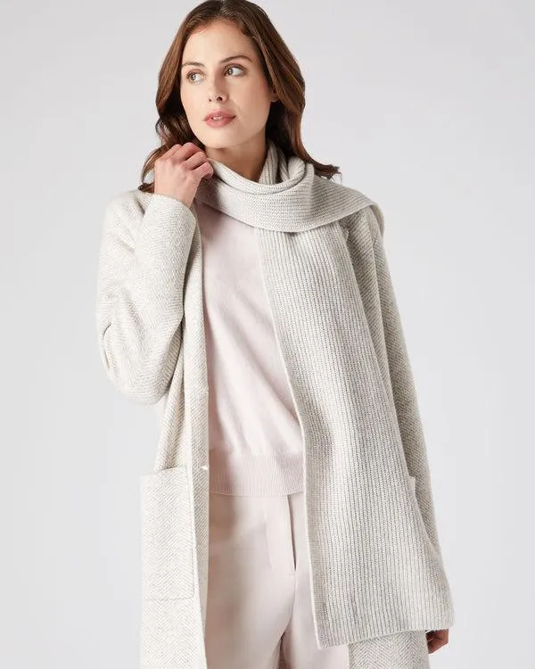 WomenMen Unisex Ribbed Cashmere ScarfIn Pebble Grey Pebble Grey NPeal Cashmere Scarves