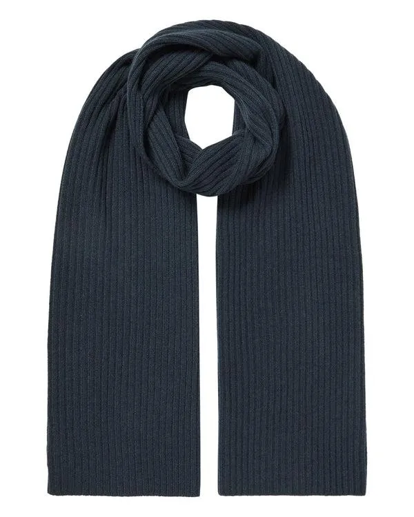 WomenMen Unisex Short Ribbed Cashmere ScarfIn Grigio Blue Grigio Blue NPeal Cashmere Scarves WomenMen Unisex Short Ribbed Cashmere ScarfIn Grigio Blue Grigio Blue NPeal Cashmere Scarves