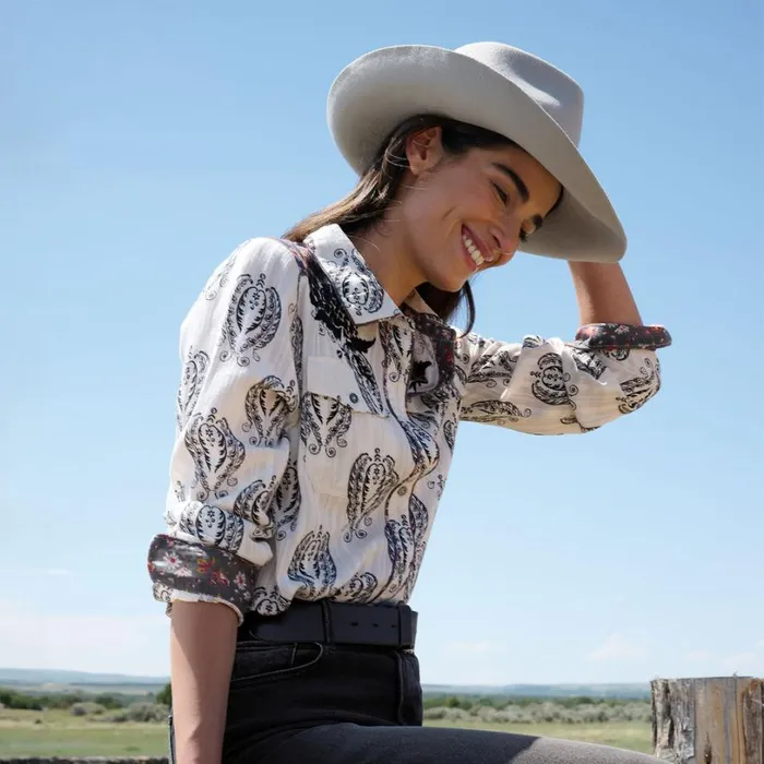 Women Michaela Shirt White Sundance Catalog Tops