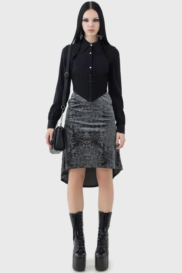 Women Midi Skirts Killstar Haunted Lover Midi Skirt