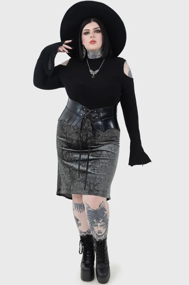Women Midi Skirts Killstar Haunted Lover Midi Skirt