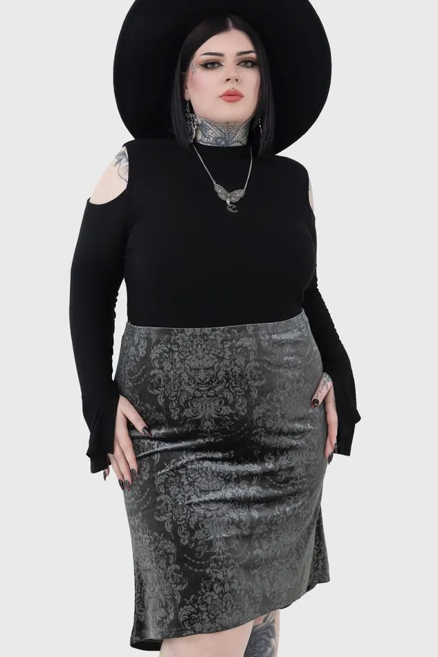 Women Midi Skirts Killstar Haunted Lover Midi Skirt