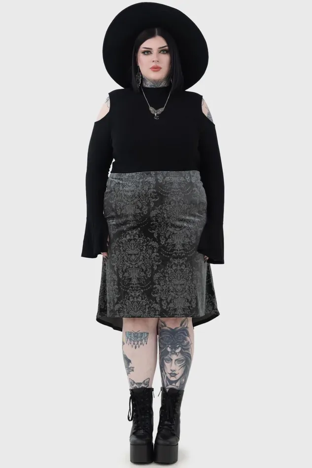 Women Midi Skirts Killstar Haunted Lover Midi Skirt
