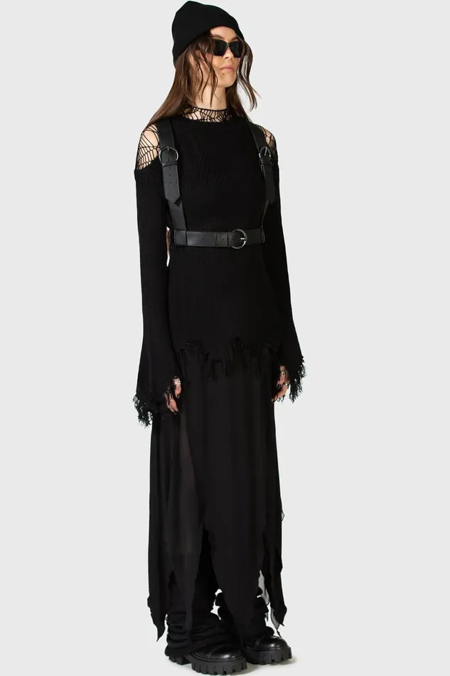 Women Midi Skirts Killstar The Grimmer The Better Midi Skirt