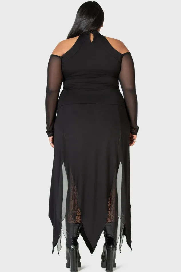 Women Midi Skirts Killstar The Grimmer The Better Midi Skirt