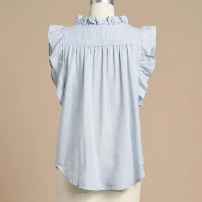 Women Milla Chambray Top Chambray Sundance Catalog Tops Women Milla Chambray Top Chambray Sundance Catalog Tops