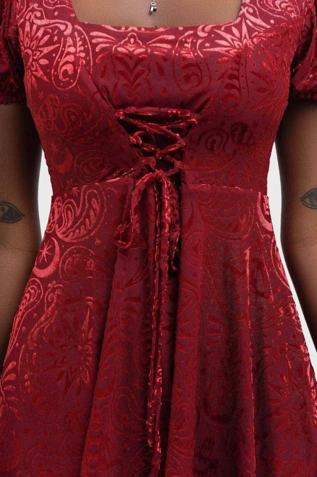 Women Mini Killstar Lepidoptera Skater Dress