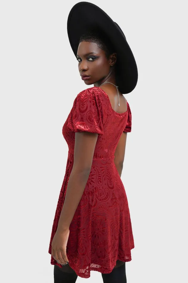 Women Mini Killstar Lepidoptera Skater Dress