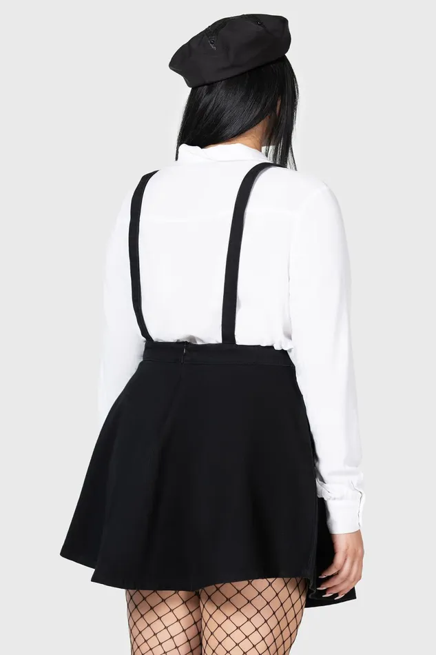 Women Mini Killstar Luna Orb Pinafore Dress