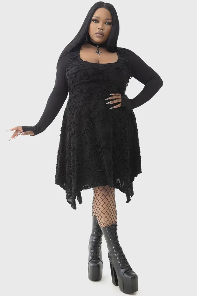 Women Mini Killstar Shadows Hymn Dress