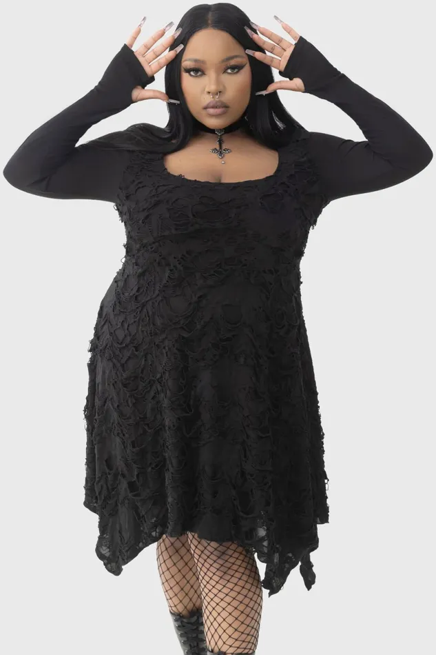 Women Mini Killstar Shadows Hymn Dress