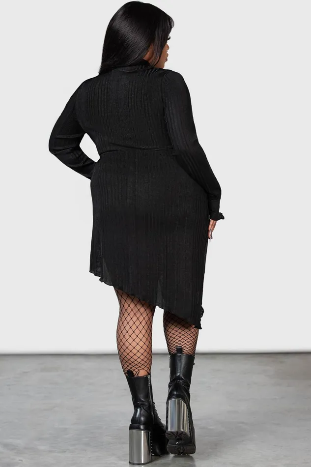 Women Mini Killstar Stone Heart Asymmetric Dress