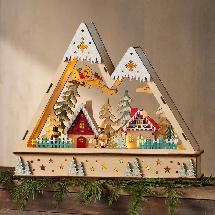 Women Mountainside Holiday Pyramid Sundance Catalog Seasonal