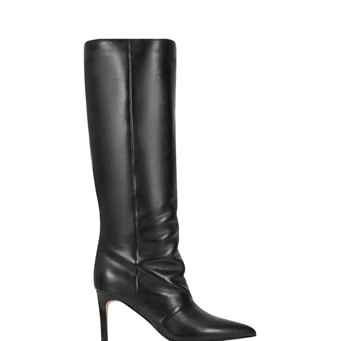 Women Narysa Dress Boot Black Leather Marc Fisher Dress Boots