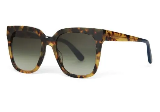 Women Natasha Blonde Tortoise 8211 Deep Olive Gradient TOMS Sunglasses