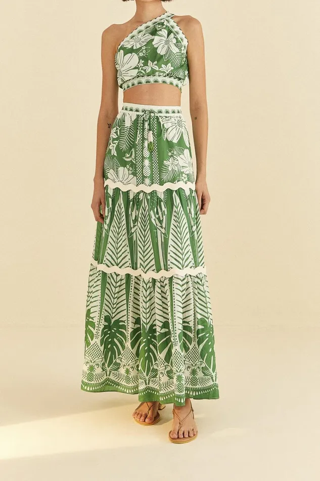 Women OffWhite Macaw Elegance Crop Top Macaw Elegance Offwhite FARM Rio Crop Tops