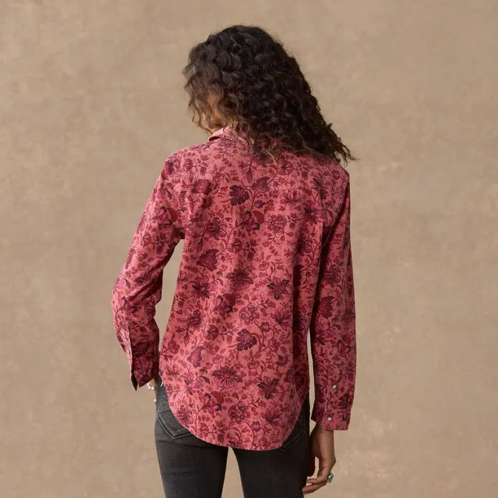 Women Ombeline Printed Shirt Rose Sundance Catalog Tops Women Ombeline Printed Shirt Rose Sundance Catalog Tops