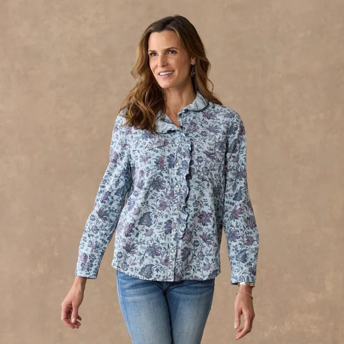 Women Ombeline Printed Shirt Rose Sundance Catalog Tops Women Ombeline Printed Shirt Rose Sundance Catalog Tops
