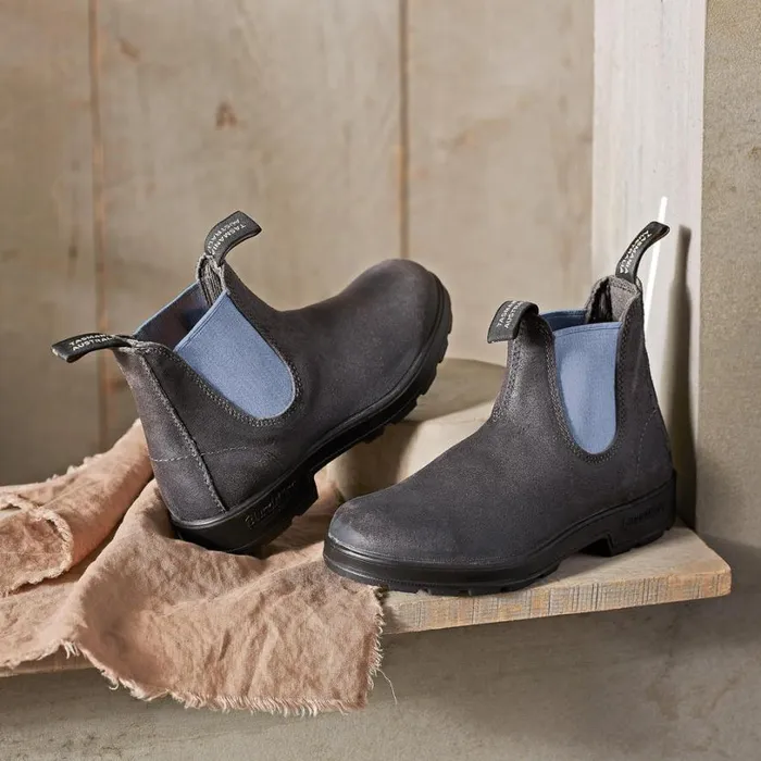 Women Original Suede Boots Gray Blue Sundance Catalog Boots
