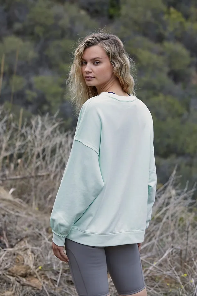 Women Outerwear Free People Solid Metti Crew Icicle